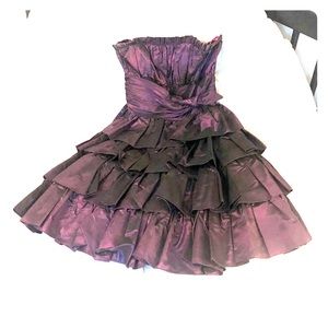 Betsey Johnson taffeta tiered dress